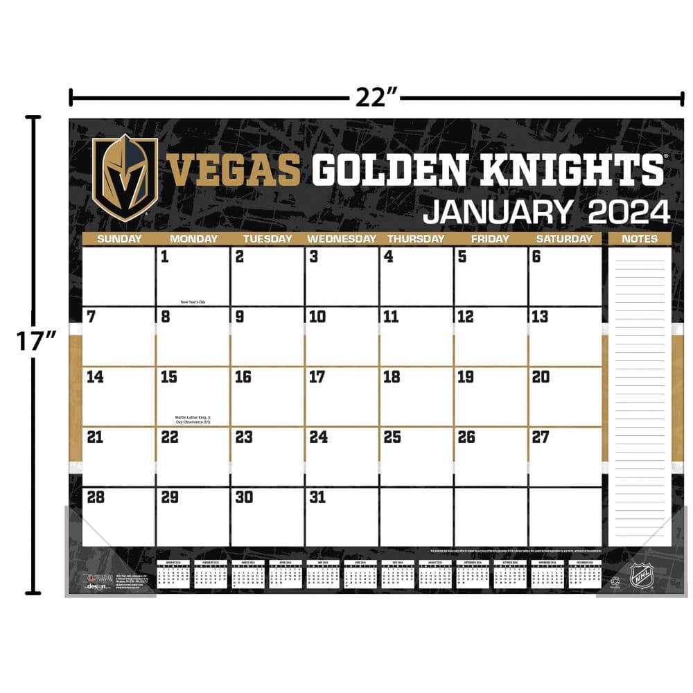 Vegas Golden Knights 2024 Desk Pad Fourth Alternate Image width=&quot;1000&quot; height=&quot;1000&quot;