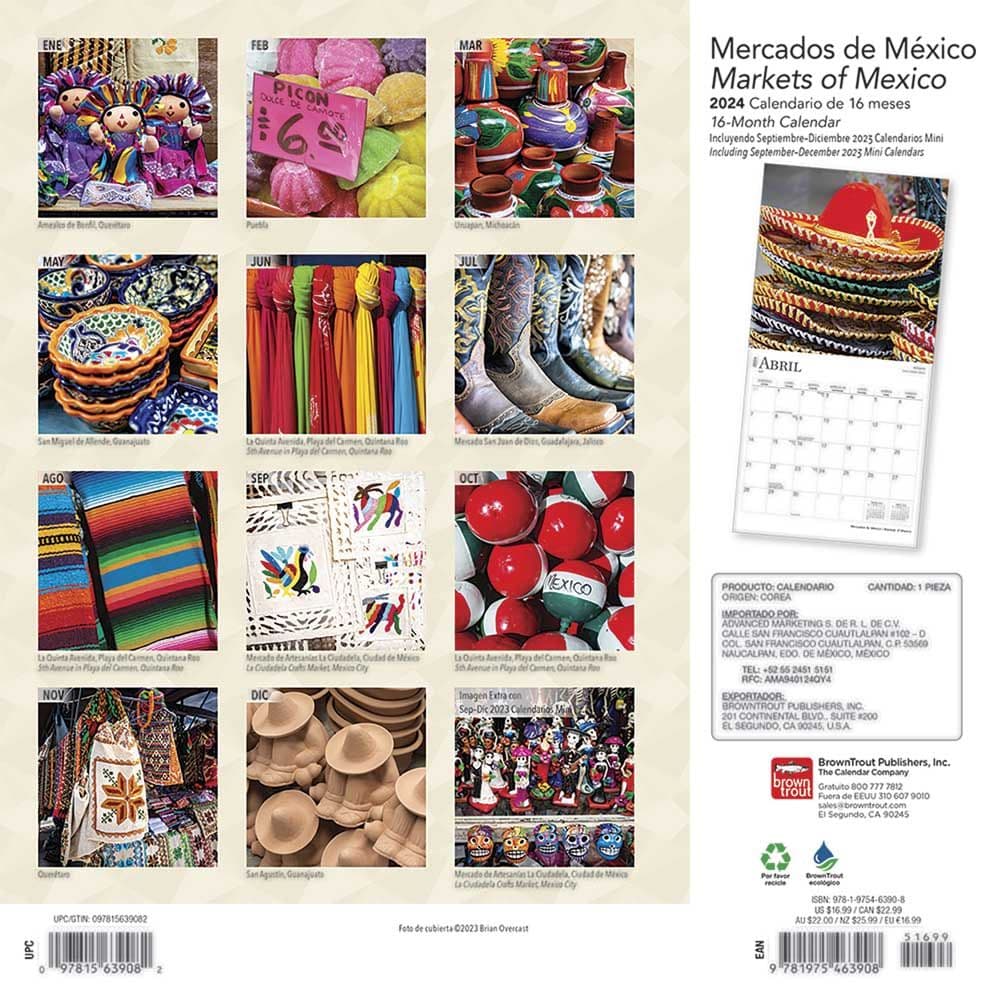 Mercados de Mexico 2024 Wall Calendar First Alternate Image width=&quot;1000&quot; height=&quot;1000&quot;