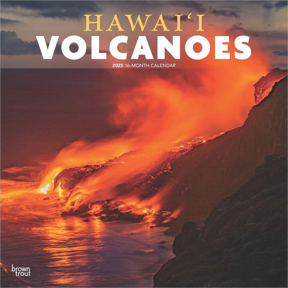 Hawaii Volcanoes 2025 Wall Calendar - Calendars.com