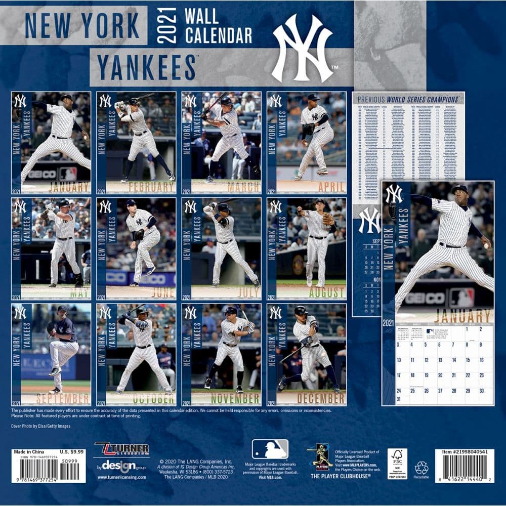 New York Yankees Mini Wall Calendar - Calendars.com