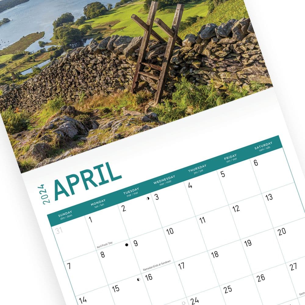 England 2024 Wall Calendar