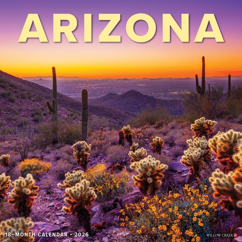 Arizona Travel and Events 2026 Wall Calendar Main Image