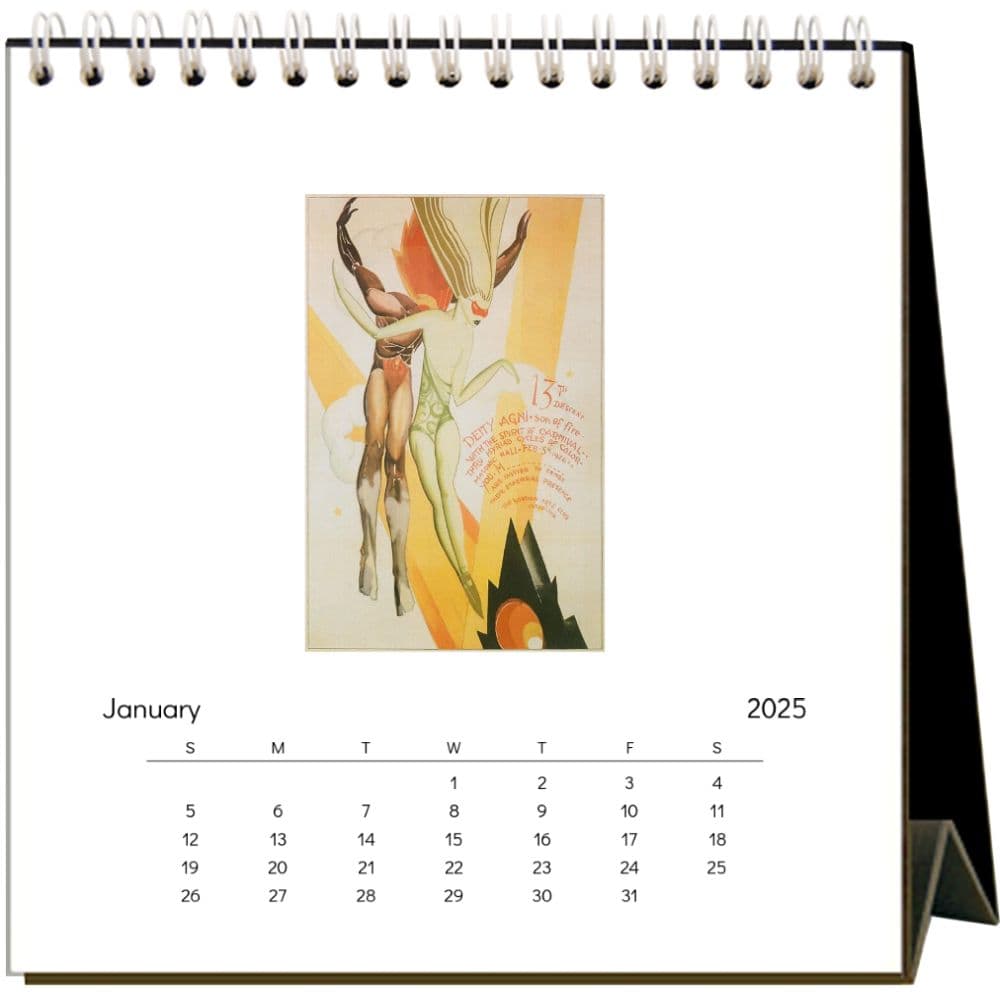 Art Deco 2025 Easel Desk Calendar Second Alternate Image width="1000" height="1000"