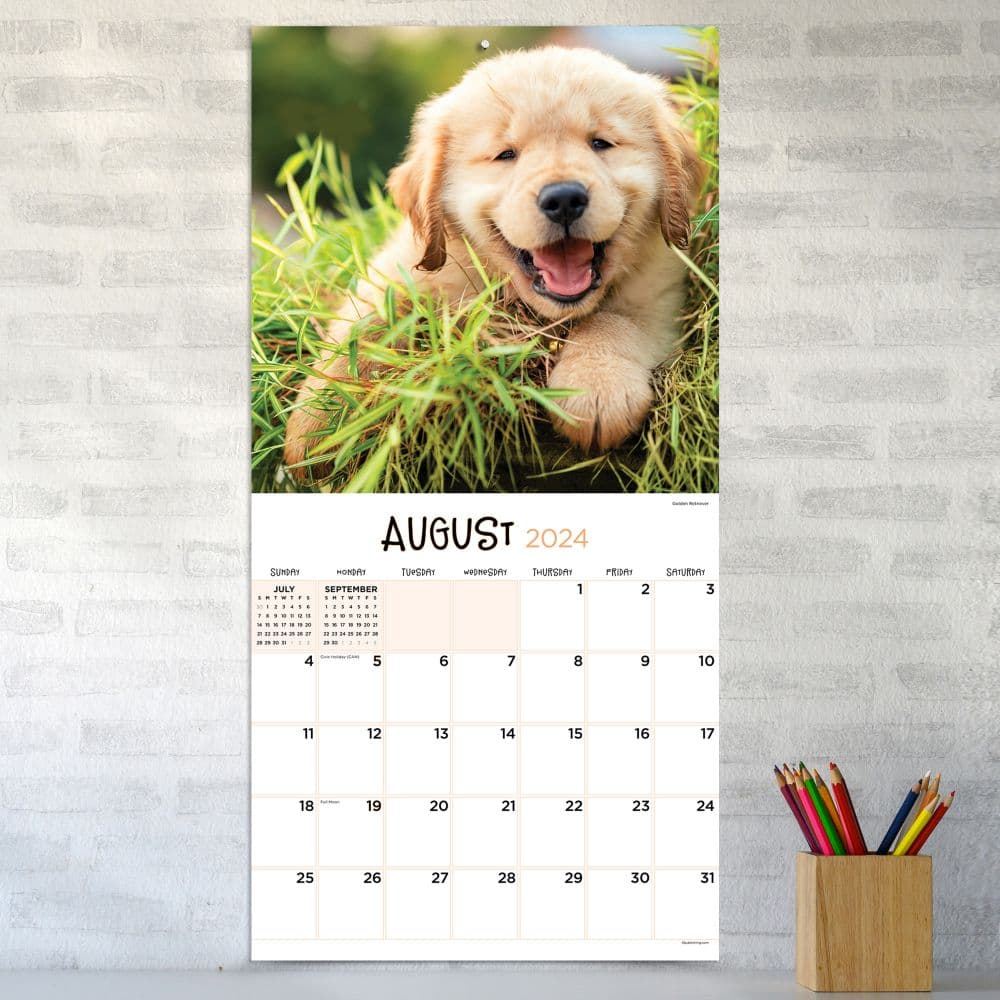 Puppies 2024 Wall Calendar - Calendars.com