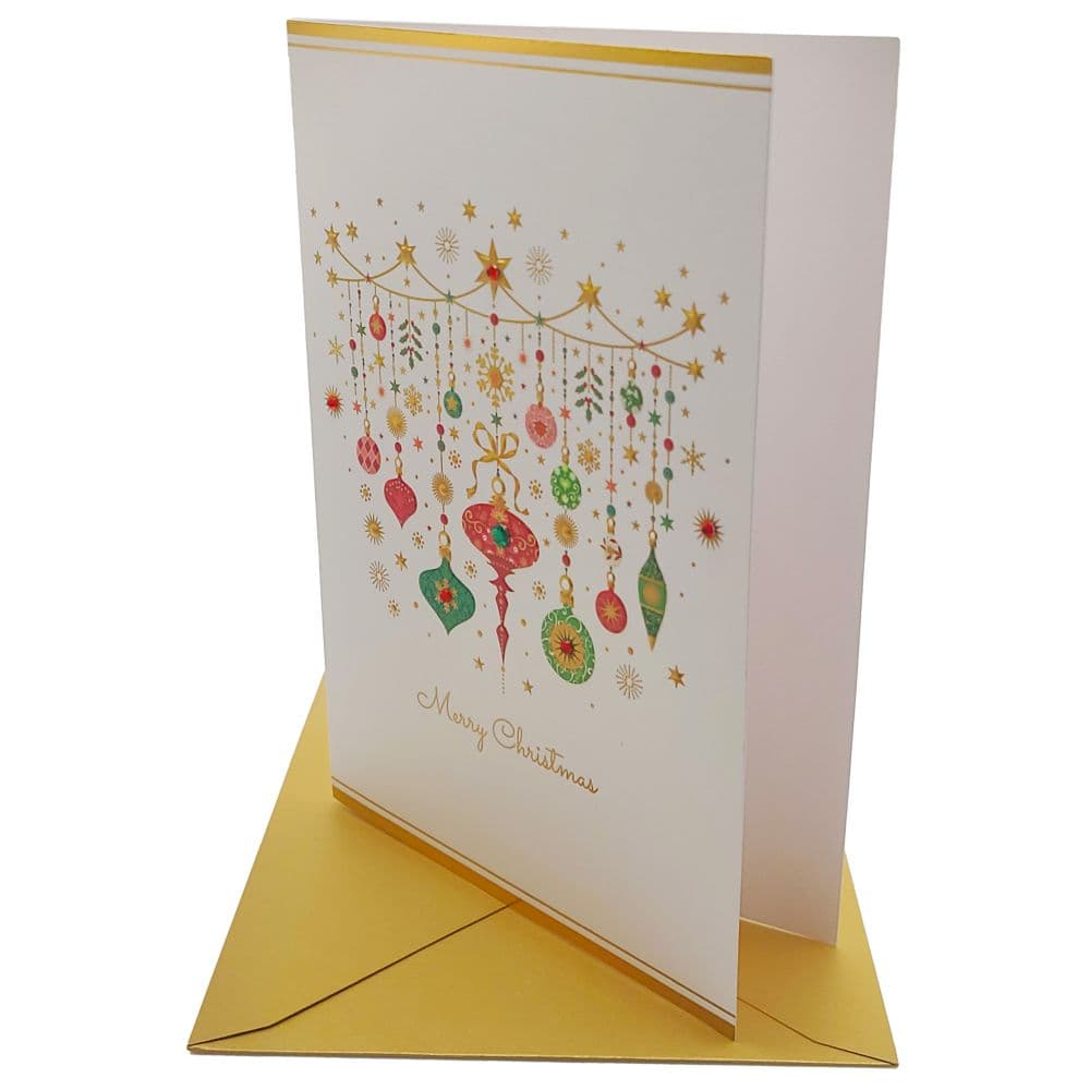 Ornate Ornaments on Pearl Christmas Card Alt6