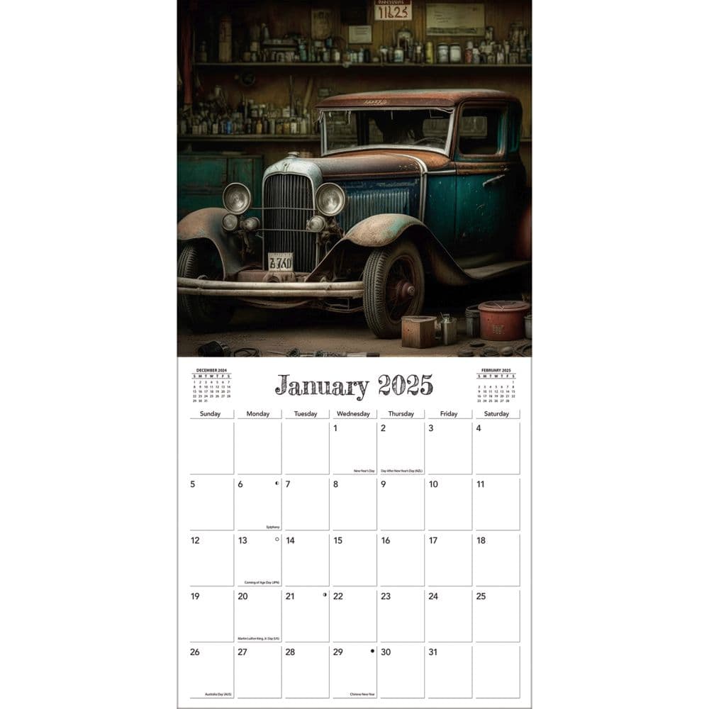 Muscle Cars Photo 2025 Wall Calendar Alt2