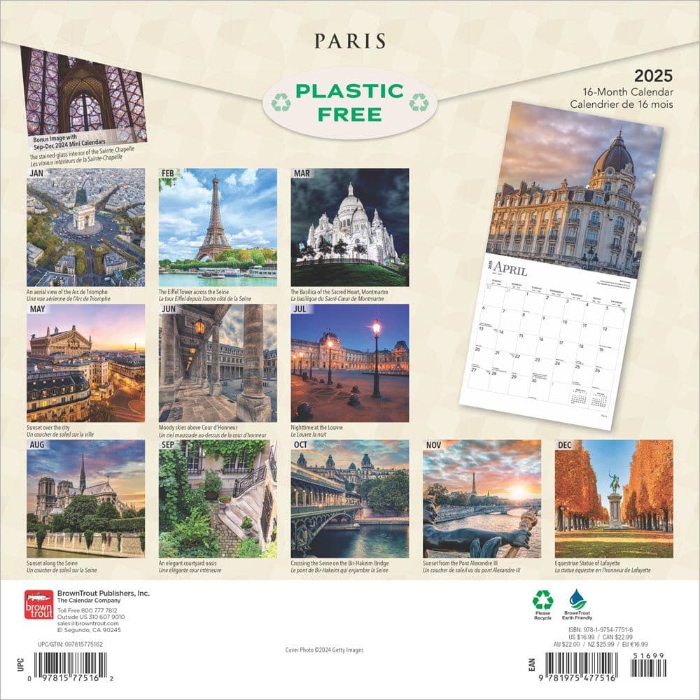 Paris 2025 Wall Calendar First Alternate Image width=&quot;1000&quot; height=&quot;1000&quot;