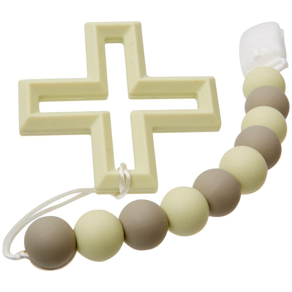 Cross & Bead Silicone Teether Main Image