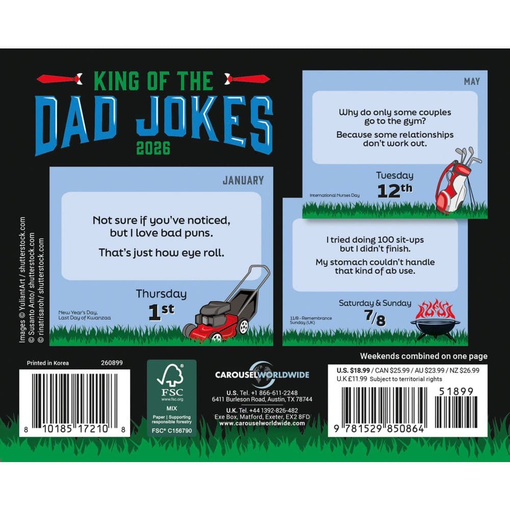 Dad Jokes 2026 Desk Calendar First Alternate Image