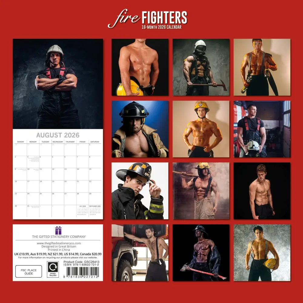 Firefighters 2026 Wall Calendar