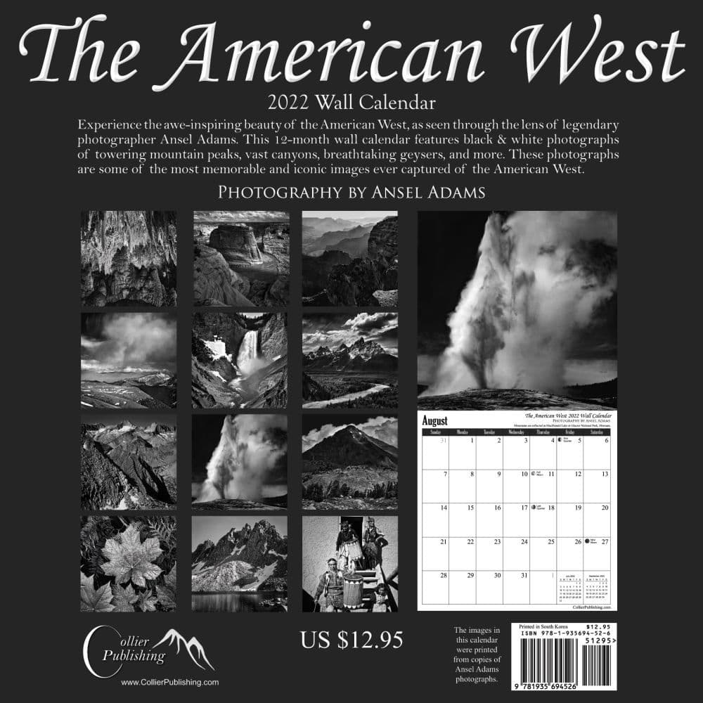 Ansel Adams 2022 Wall Calendar - Calendars.com