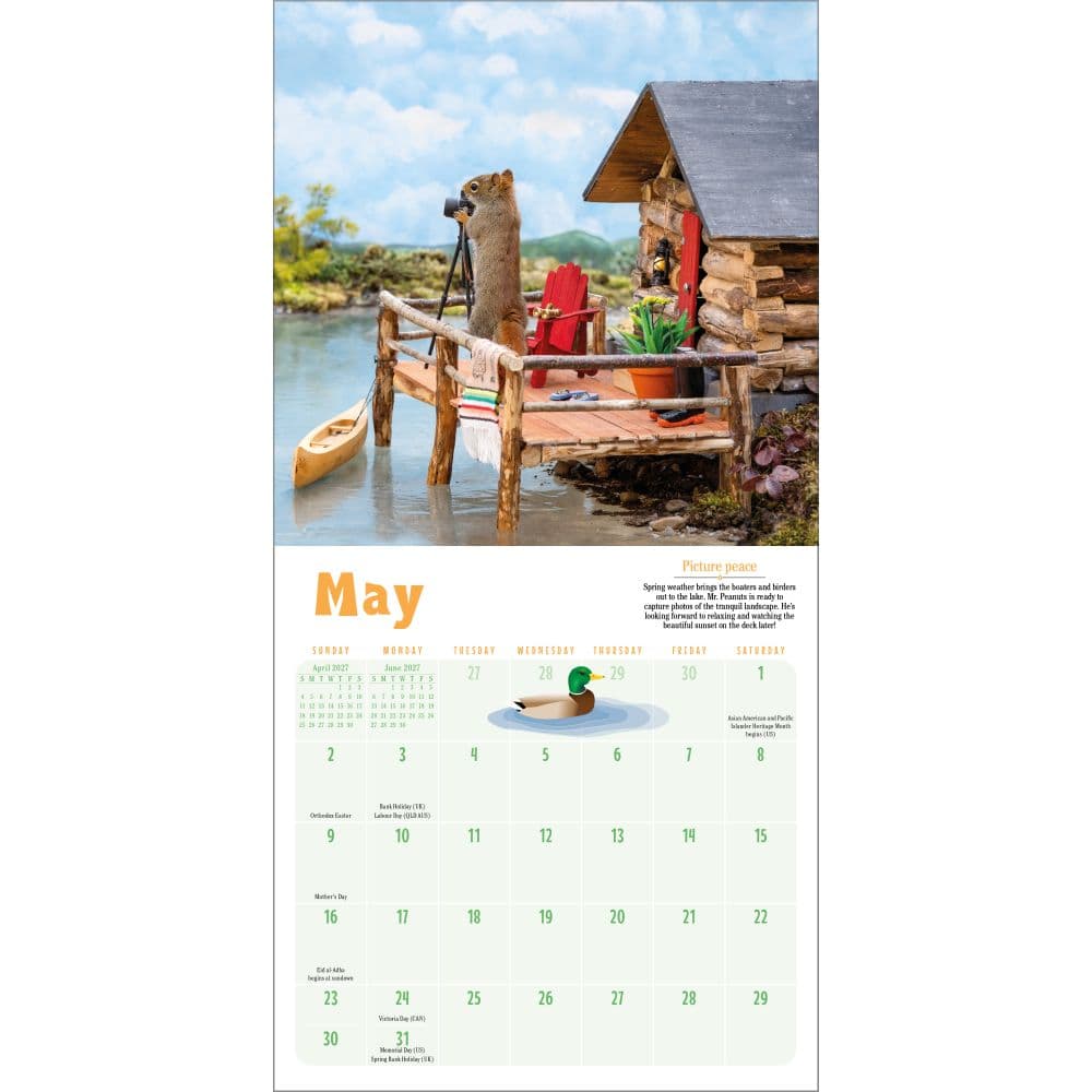 Secret Life of Squirrels 2027 Mini Wall Calendar Third Alternate Image