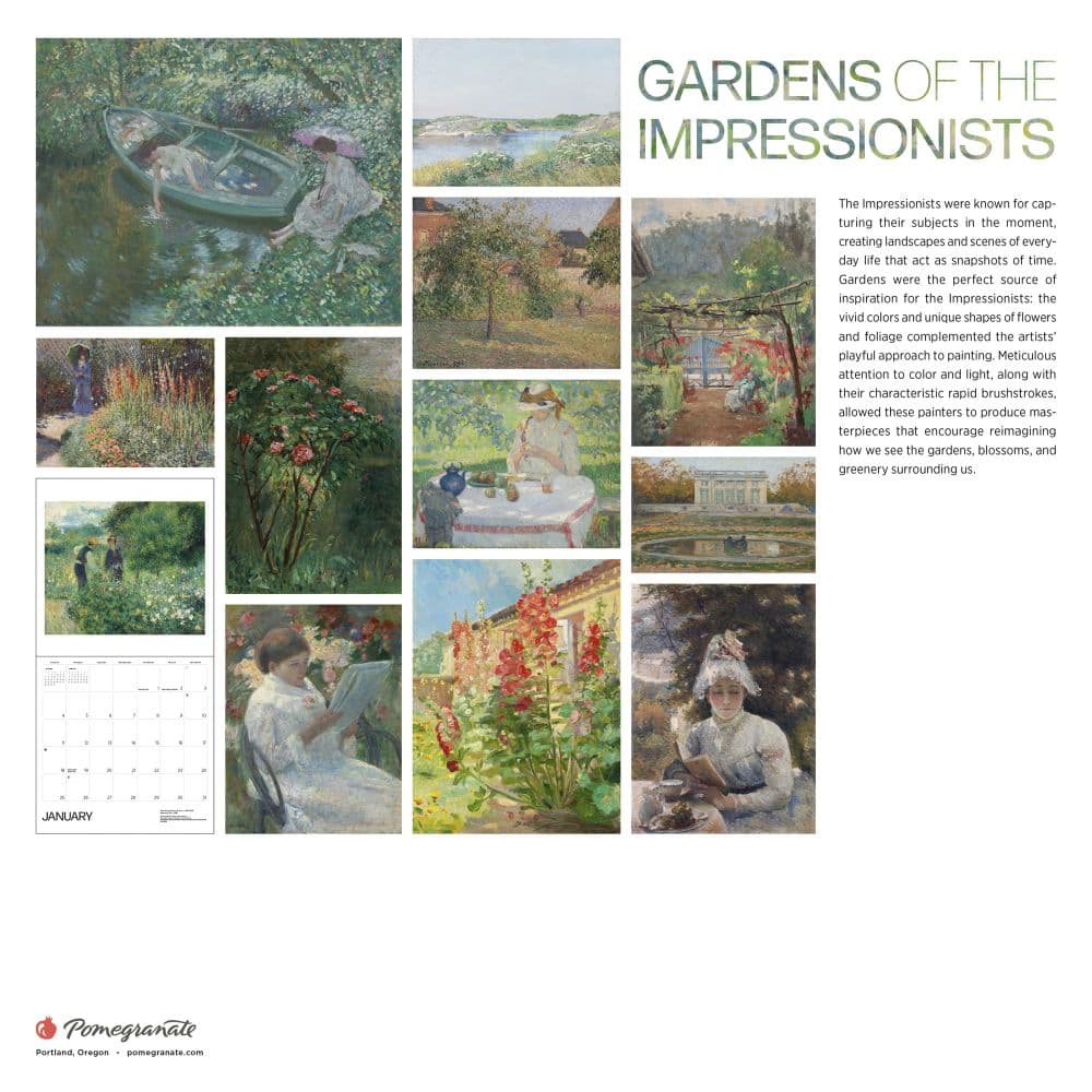 Gardens of the Impressionists 2026 Wall Calendar First Alternate Image