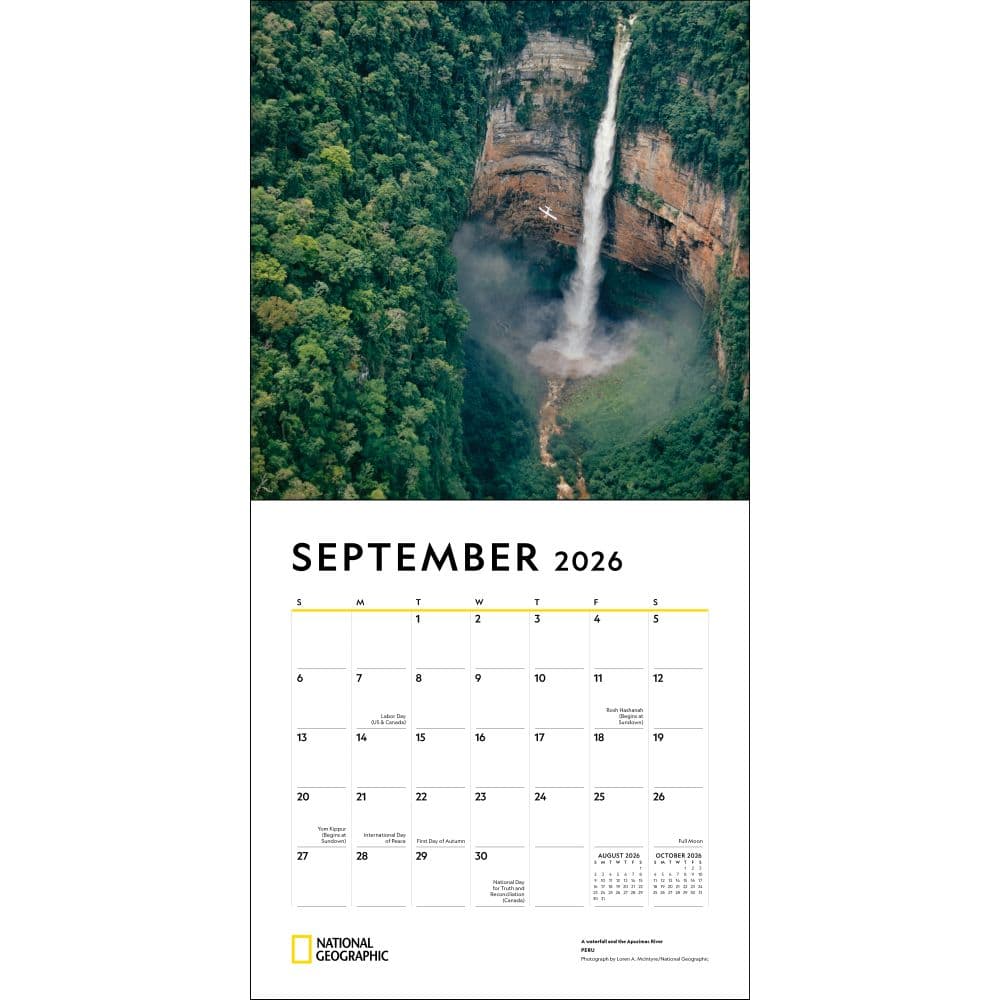 Most Beautiful Places National Geographic 2026 Wall Calendar Fourth Alternate Image