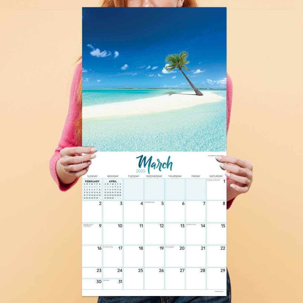 Tropical Beaches 2025 Wall Calendar Fourth Alternate Image