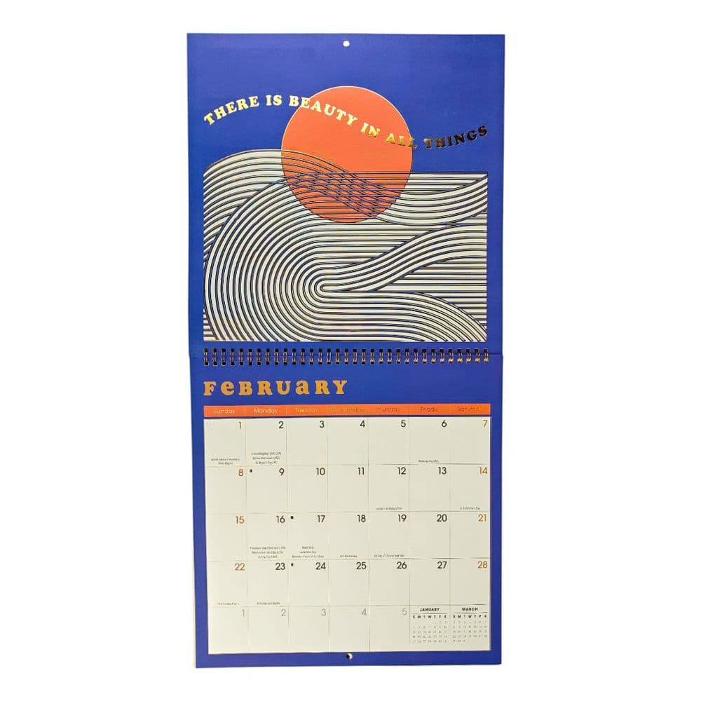 Sunshine Affirmations 2026 Spiral Wall Calendar Third Alternate Image
