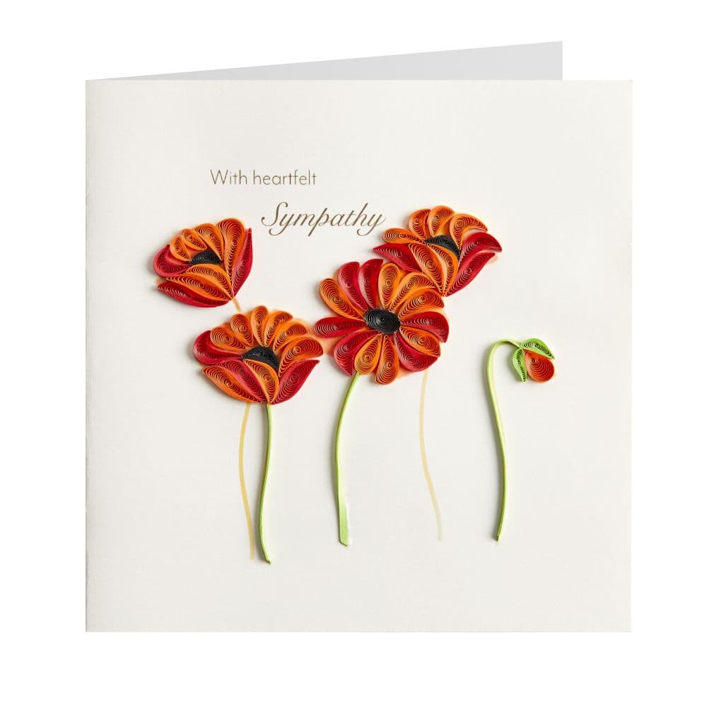 Poppies Quilling Sympathy Card Fourth Alternate Image width=&quot;1000&quot; height=&quot;1000&quot;