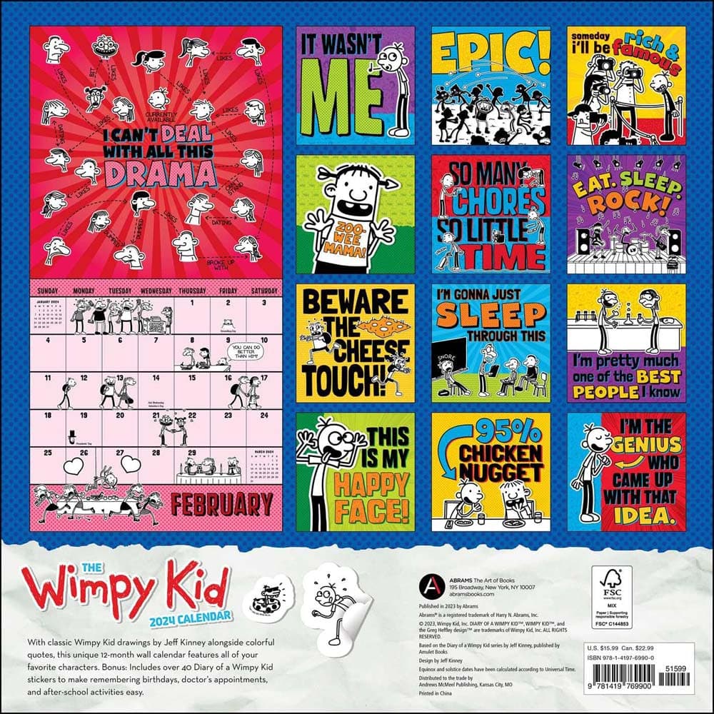 Wimpy Kid Kinney Wall Back Cover width=&#39;&#39;1000&#39;&#39; height=&#39;&#39;1000&#39;&#39;