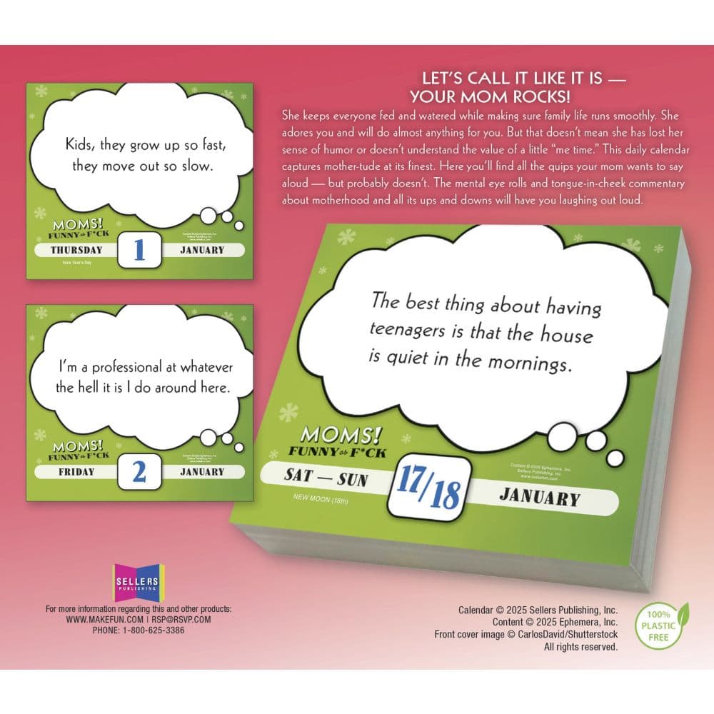 Moms Funny as Fck 2026 Desk Calendar First Alternate Image