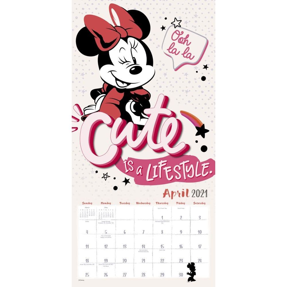 Minnie Mouse Wall Calendar - Calendars.com