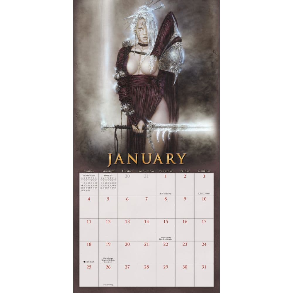 The Fantasy Art of Royo 2026 Wall Calendar Second Alternate Image