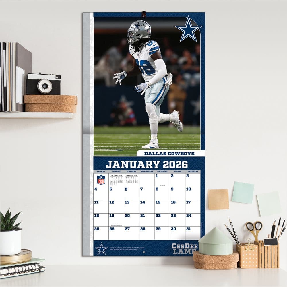 NFL Dallas Cowboys CeeDee Lamb 2026 Wall Calendar Fifth Alternate Image