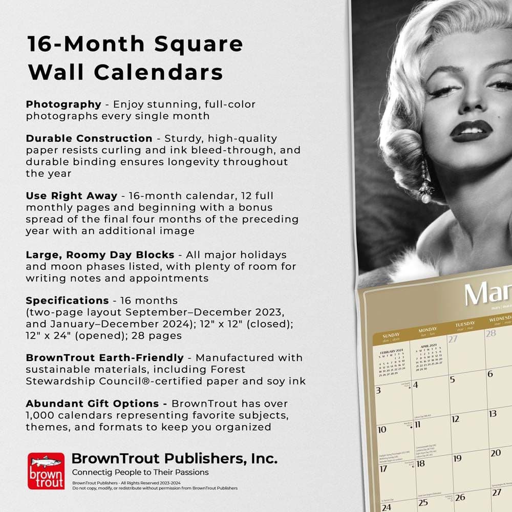 Marilyn Monroe 2024 Wall Calendar Fourth Alternate Image width=&quot;1000&quot; height=&quot;1000&quot;
