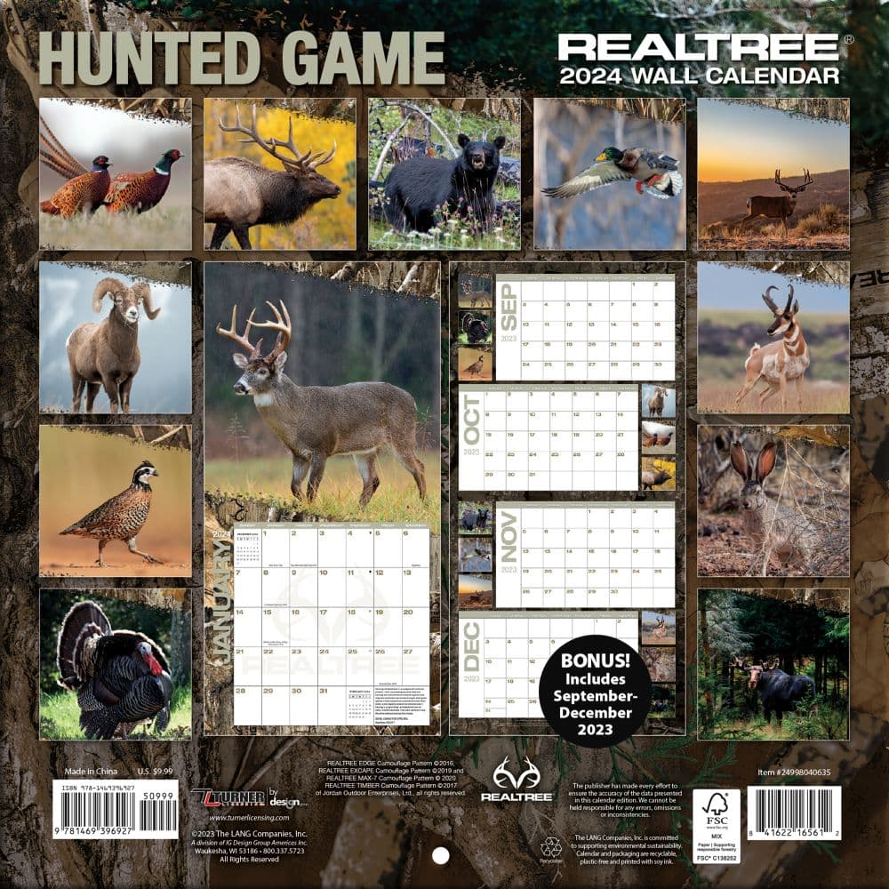 Realtree Hidden Hunter 2024 Mini Wall Calendar Alternate Image 1