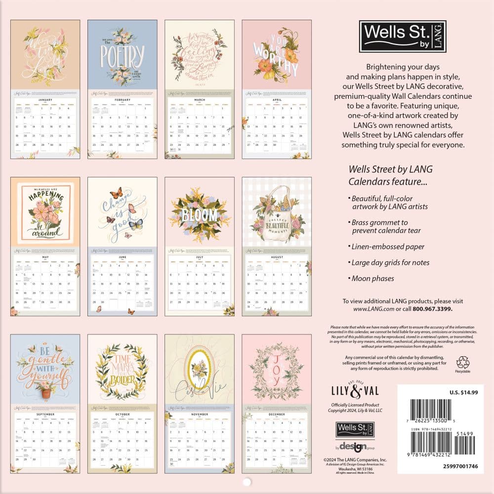 Just Breathe by Lily and Val 2025 Wall Calendar First Alternate Image width="1000" height="1000"