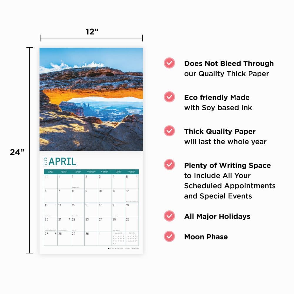 American Landscapes 2025 Wall Calendar Fourth Alternate Image width="1000" height="1000"