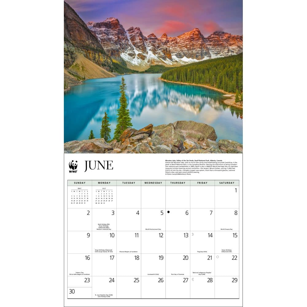 Most Beautiful Places WWF 2024 Wall Calendar