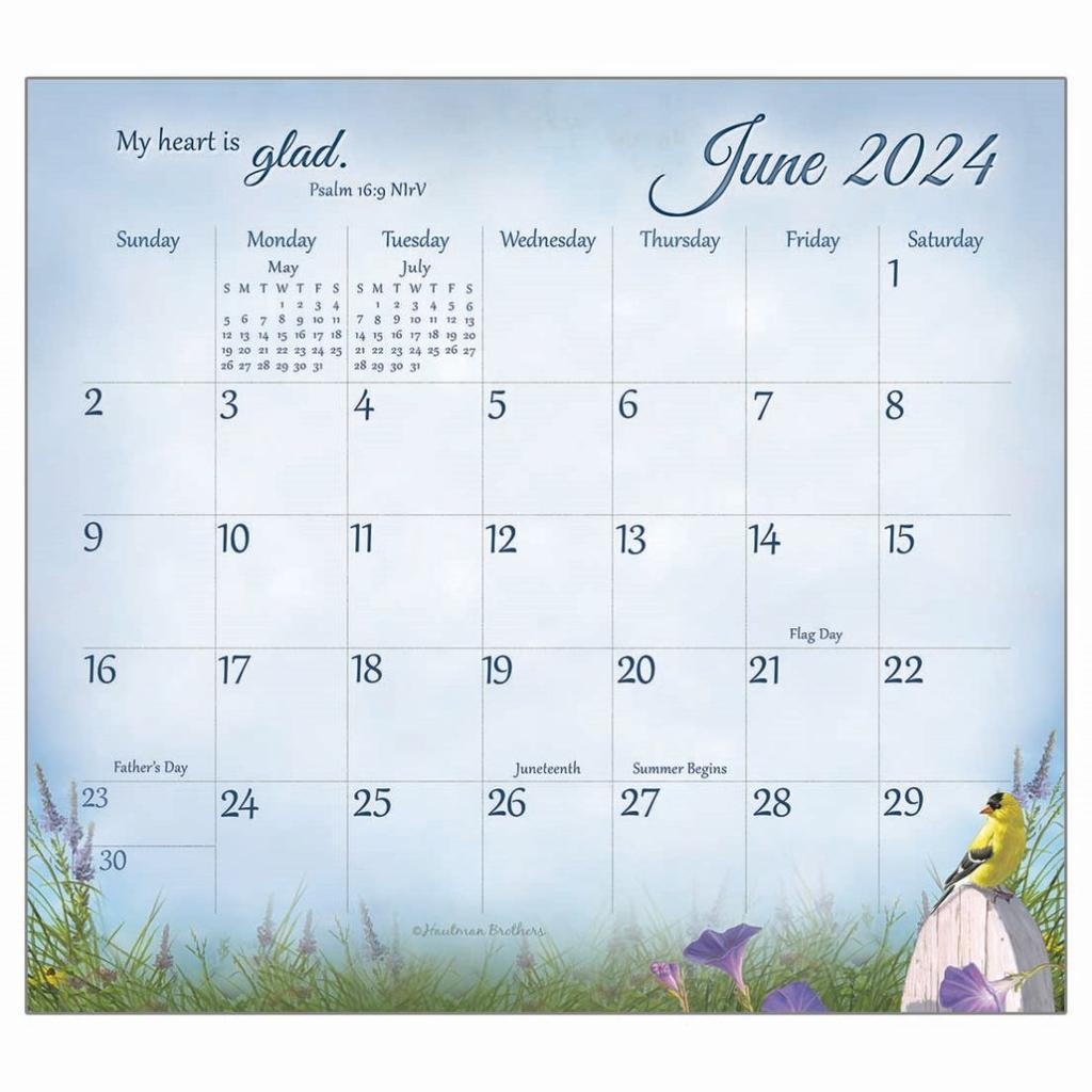 image Songbirds of Faith 2024 Magnetic Calendar Pad