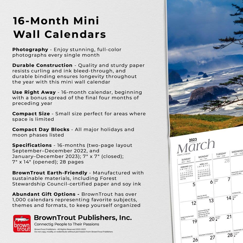 The Great Northwest 2023 Mini Wall Calendar - Calendars.com