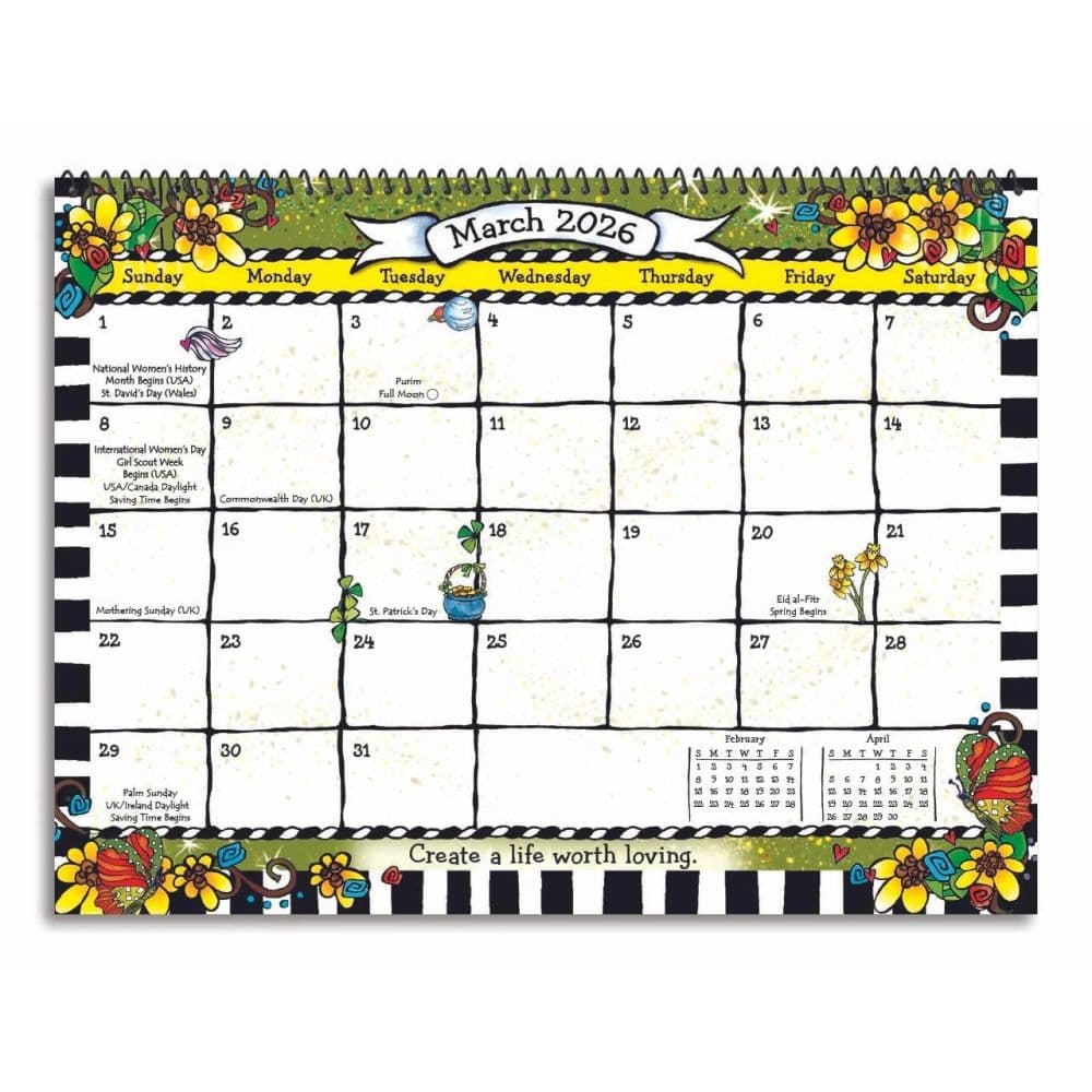 My Incredible Granddaughter Do Not Let Anyone Dull Your Sparkle 2026 Wall Calendar by Suzy Toronto Seventh Alternate Image