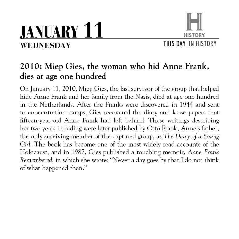 This Day In History 2023 Desk Calendar Calendars