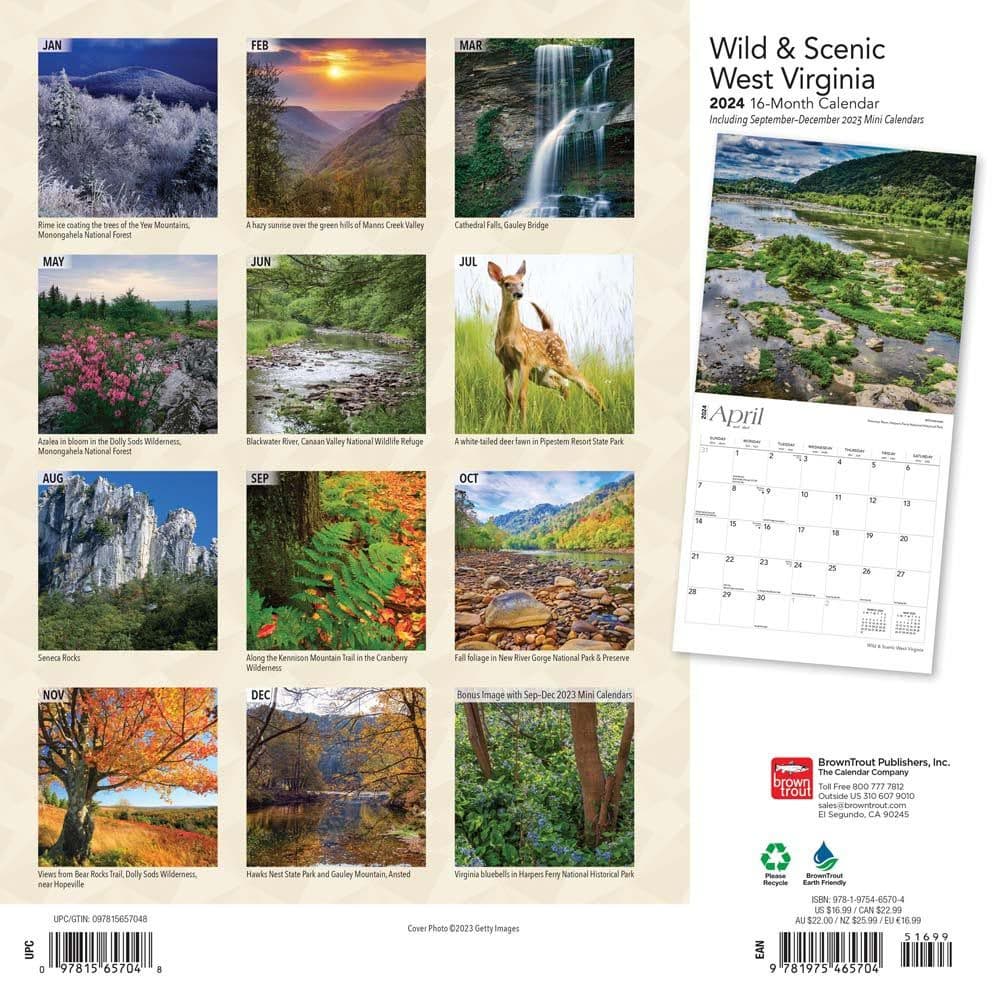West Virginia Wild and Scenic 2024 Wall Calendar First Alternate  Image width=&quot;1000&quot; height=&quot;1000&quot;