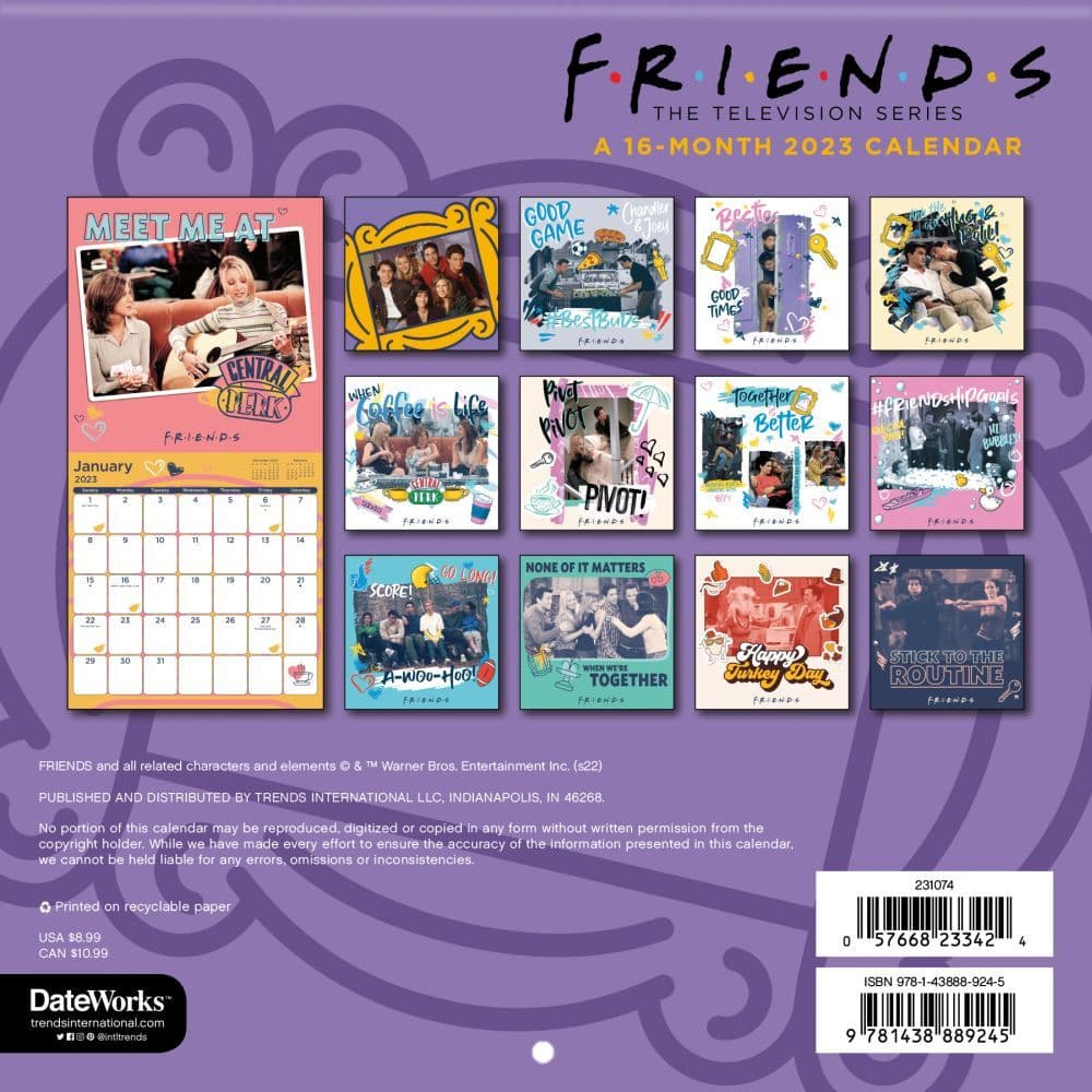 Friends 2023 Calendar 2023 Calendar