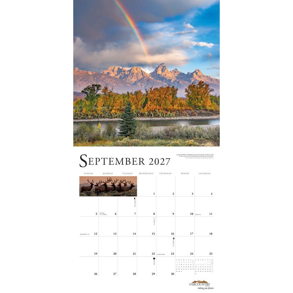 Jackson Hole and the Tetons 2027 Wall Calendar Second Alternate Image