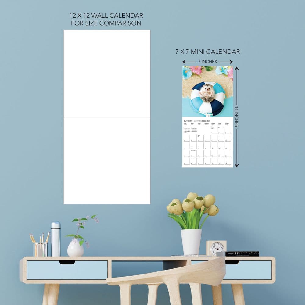 Happiest Hedgehogs 2026 Mini Wall Calendar Third Alternate Image