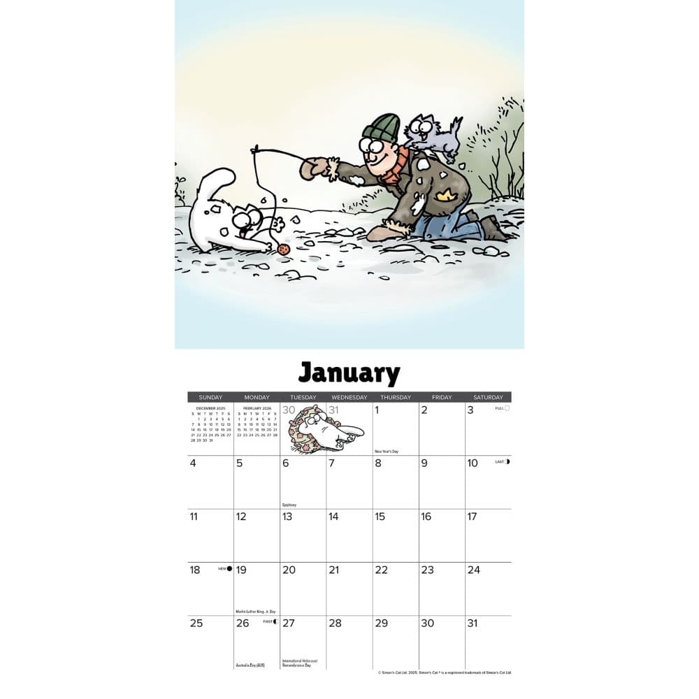 Simons Cat 2026 Mini Wall Calendar Second Alternate Image