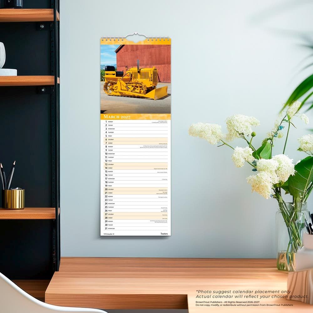 Tractors Slim 2027 Wall Calendar Fourth Alternate Image