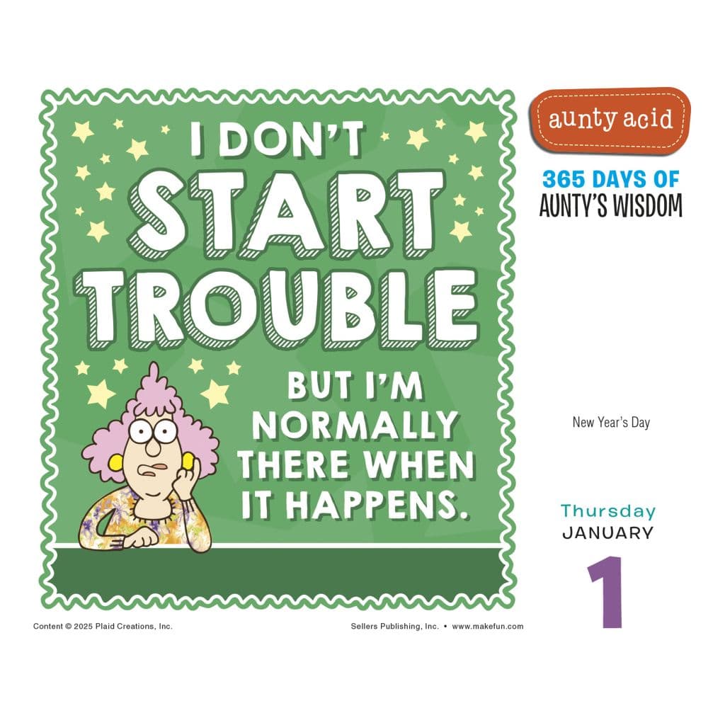 Aunty Acid 2026 Desk Calendar Second Alternate Image