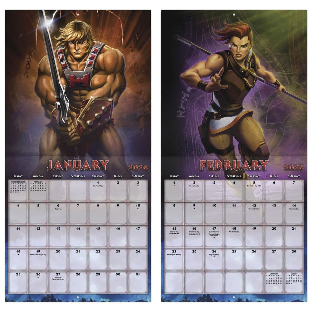 Masters of the Universe 2026 Wall Calendar Fifth Alternate Image
