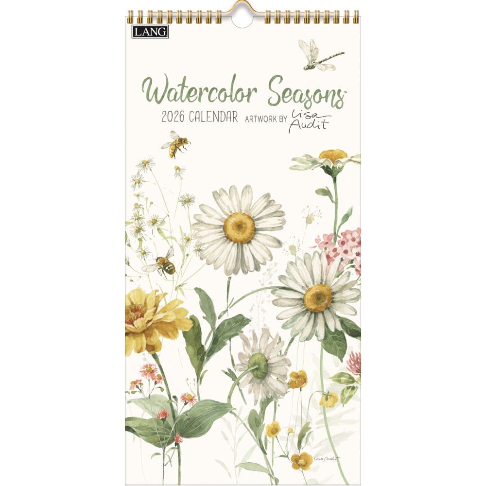 Watercolor Seasons 2026 Vertical Wall Calendar Main Image