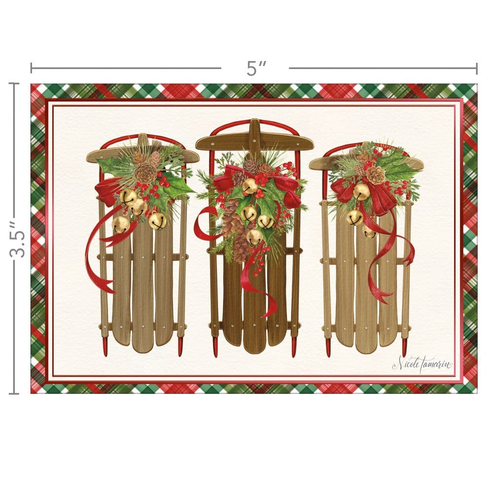 Seasonal Sleds by Nicole Tamarin Petite Christmas Cards Fourth Alternate Image