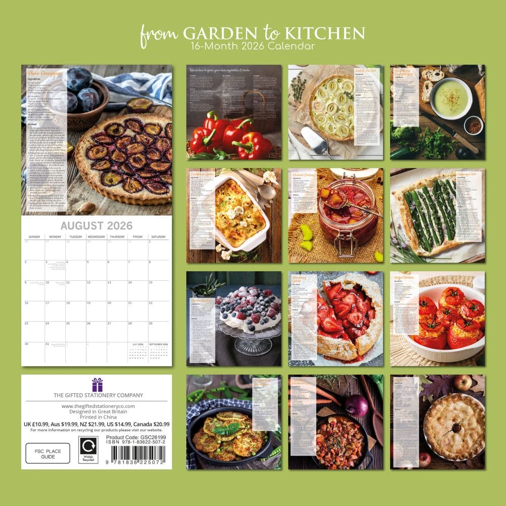 Garden to Kitchen 2026 Wall Calendar First Alternate Image