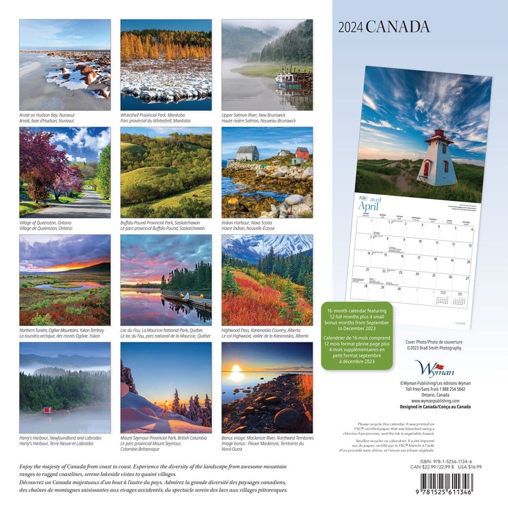 Canada 2024 Wall Calendar