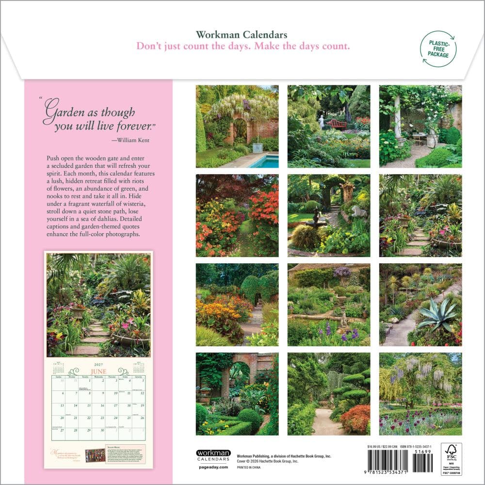Secret Garden 2027 Wall Calendar First Alternate Image