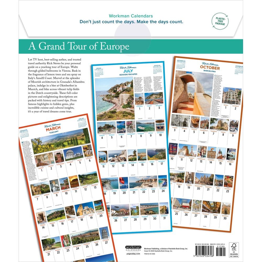 Rick Steves Europe Picture-A-Day 2027 Wall Calendar First Alternate Image