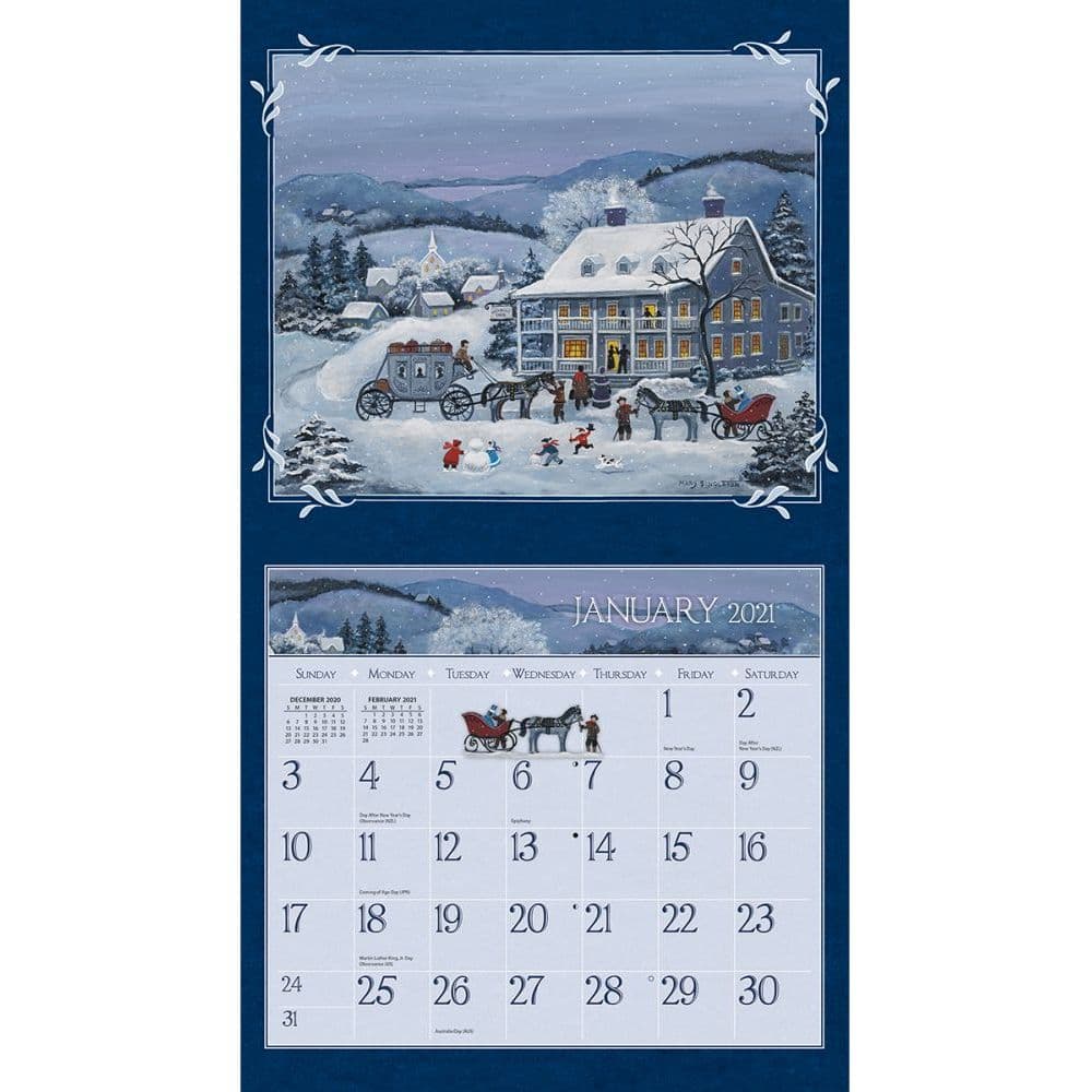 LANG Folk Art Wall Calendar By Mary Singleton Calendars